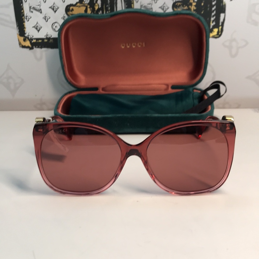 New ✨ Authentic Gucci GG1010S 004 Oversized Cat-Eye Sunglasses ✨ - Picture 5 of 13